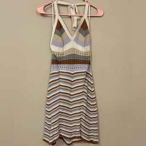 Striped Multicolor Knit Dress